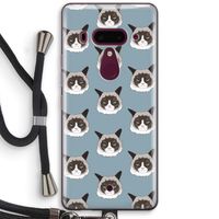 It's a Purrr Case: HTC U12+ Transparant Hoesje met koord