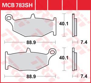 TRW Remblokken, en remschoenen voor de moto, MCB783SH Sinter street