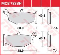 TRW Remblokken, en remschoenen voor de moto, MCB783SH Sinter street
