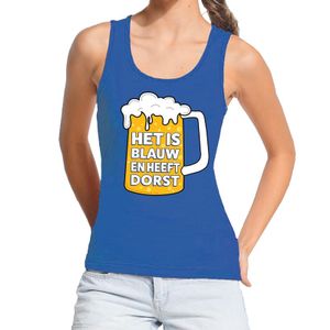 Blauw Het is blauw en heeft dorst tanktop / mouwloos shirt dames