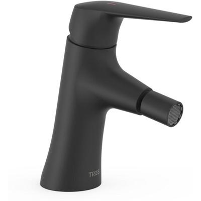 Bidetkraan Tres Fuji | Opbouw | Mengkraan | 1-hendel | Rond | Zwart mat