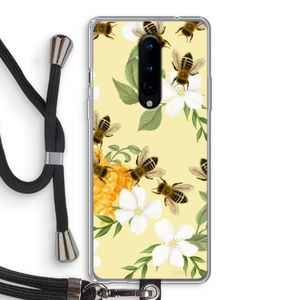 No flowers without bees: OnePlus 8 Transparant Hoesje met koord