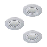 Eglo Inbouwspot Areitio Round set van 3 metaalgrijs 98639