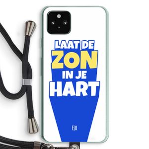 Laat de zon in je hart: Pixel 5a 5G Transparant Hoesje met koord
