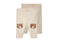 lupilu 2 Baby leggings (bedrukt/beige grijs, 62-68)