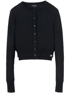 Marc Jacobs cardigan en maille fine nervurée - Noir