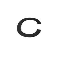 Letter C Model: Huisletter Staal - Geroba
