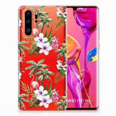 Huawei P30 Pro | TPU Hoesje | Flamingo Palms