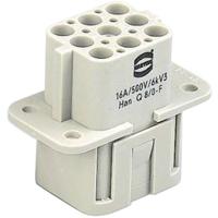 Harting 09120083101 Businzetstuk Han® Q 8 + PE Crimpen 1 stuk(s)