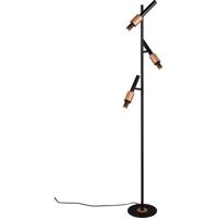 LED Vloerlamp - Trio Select Ikaris - 3 Lichtpunten van 4.5 Watt - Aanpasbare Lichtkleur - Touchdimmer - Draaibaar - IP20 - Mat Zwart - Metaal