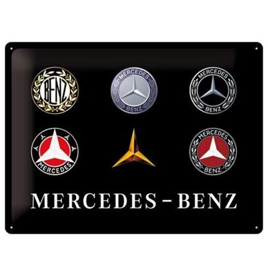 Mercedes-Benz Evolutie Logo Reliëf Metalen Bord 30 x 40 cm Mercedes-Benz Evolutie Logo Reliëf Metalen Bord 30 x 40 cm