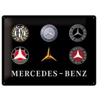 Mercedes-Benz Evolutie Logo Reliëf Metalen Bord 30 x 40 cm - thumbnail