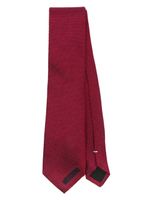 Moschino embroidered silk tie - Rouge