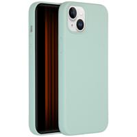 Accezz Liquid Silicone Backcover iPhone 15 Plus Telefoonhoesje Blauw - thumbnail