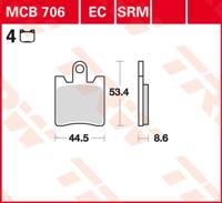 TRW Remblokken, en remschoenen voor de moto, MCB706SRM Sinter maxi scooter