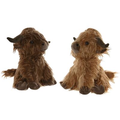 Deurstoppers Schotse hooglander koe - 1,5 kilo - bruin - 29 cm