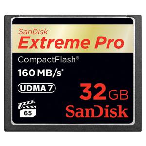 SanDisk 32GB Extreme Pro CF 160MB/s flashgeheugen CompactFlash