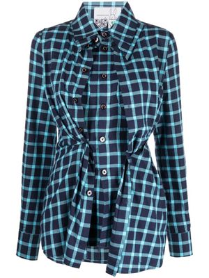 Natasha Zinko chemise à carreaux - Bleu