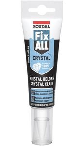 Soudal Fix - All Crystal | Lijm- en voegkit | Transparant | 125 ml - 131093