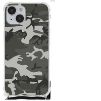 iPhone 14 Plus Doorzichtige Silicone Hoesje Army Light