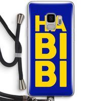 Habibi Blue: Samsung Galaxy S9 Transparant Hoesje met koord