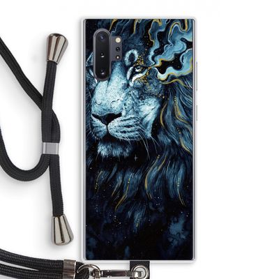 Darkness Lion: Samsung Galaxy Note 10 Plus Transparant Hoesje met koord