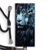 Darkness Lion: Samsung Galaxy Note 10 Plus Transparant Hoesje met koord
