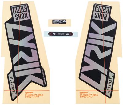 ROCKSHOX decor set "signatur series" decal set rs lyrik ult. rainbow
