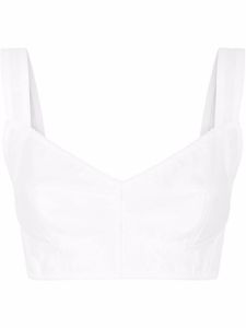 Dolce & Gabbana haut Corset à coupe crop - Blanc