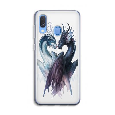 Yin Yang Dragons: Samsung Galaxy A40 Transparant Hoesje