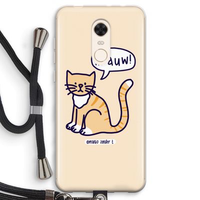 Miauw: Xiaomi Redmi 5 Transparant Hoesje met koord