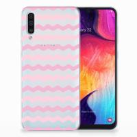 Samsung Galaxy A50 | TPU bumper | Waves Roze