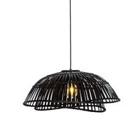 QAZQA Oosterse hanglamp zwart bamboe 62 cm - Pua - thumbnail