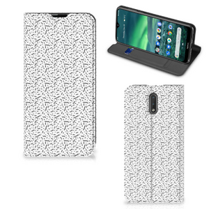 Nokia 2.3 Hoesje met Magneet Stripes Dots