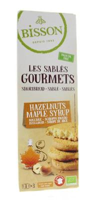 Bisson Zandkoekje hazelnoot ahornsiroop bio