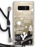 Good vibes: Samsung Galaxy Note 8 Transparant Hoesje met koord