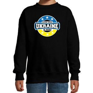 Have fear Ukraine is here / Oekraine supporter sweater zwart voor kids