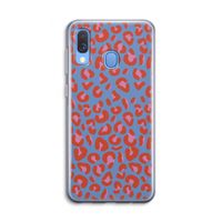 Leopard blue: Samsung Galaxy A40 Transparant Hoesje