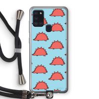Dinosawrr: Samsung Galaxy A21s Transparant Hoesje met koord