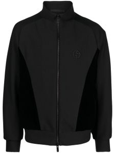 Giorgio Armani veste zippée à logo brodé - Noir