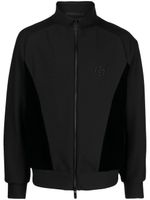 Giorgio Armani veste zippée à logo brodé - Noir