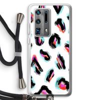 Cheetah color: Huawei P40 Pro Plus Transparant Hoesje met koord
