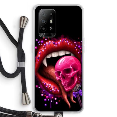 Dodelijk zoet: Oppo A95 5G Transparant Hoesje met koord
