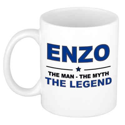 Enzo cadeau mok - man myth legend - naam koffiemok - 300 ml - collega - vaderdag Enzo cadeau mok - man myth legend - naam koffiemok - 300 ml - collega - vaderdag