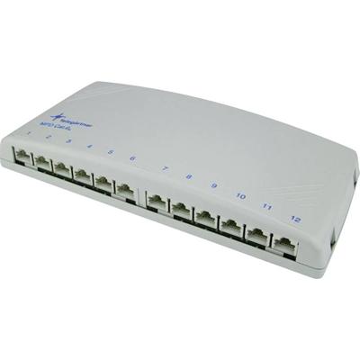 Telegärtner 100006997 12 poorten Netwerkpatchpaneel CAT 6A 1 HE Wit Ingericht