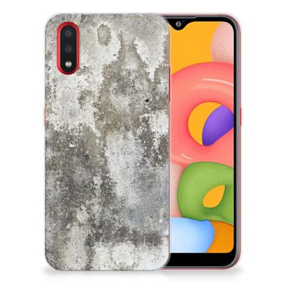 Samsung Galaxy A01 | TPU | Siliconen hoesje | Beton Print