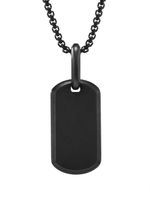 David Yurman pendentif Chevron Tag - Noir