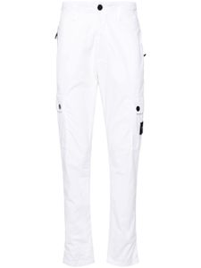 Stone Island pantalon slim à patch logo - Blanc