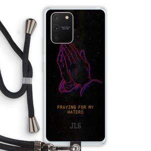 Praying For My Haters: Samsung Galaxy S10 Lite Transparant Hoesje met koord