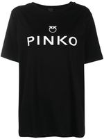 PINKO t-shirt en coton à logo imprimé - Noir